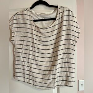 Striped Coastal Short Sleeve Top